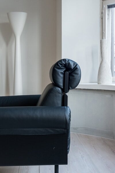 Fauteuils, Appui-tête Ateljee, cuir noir, Noir