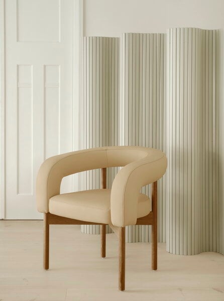 Dining chairs, Wooden Boa chair, oak - Elmo Leather, Elmonordic IV, 02071, Beige