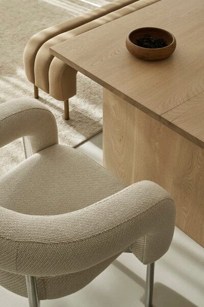 Armchairs & lounge chairs, Boa chair, chrome - light beige Kvadrat Coda2 103, Beige