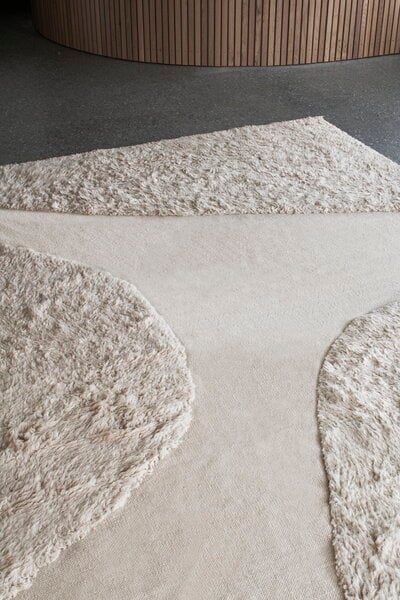 Wool rugs, Punja Plasma rug, bone white, White