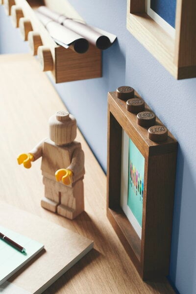 Figurinen, LEGO Minifigur aus Holz, Eiche, Natur