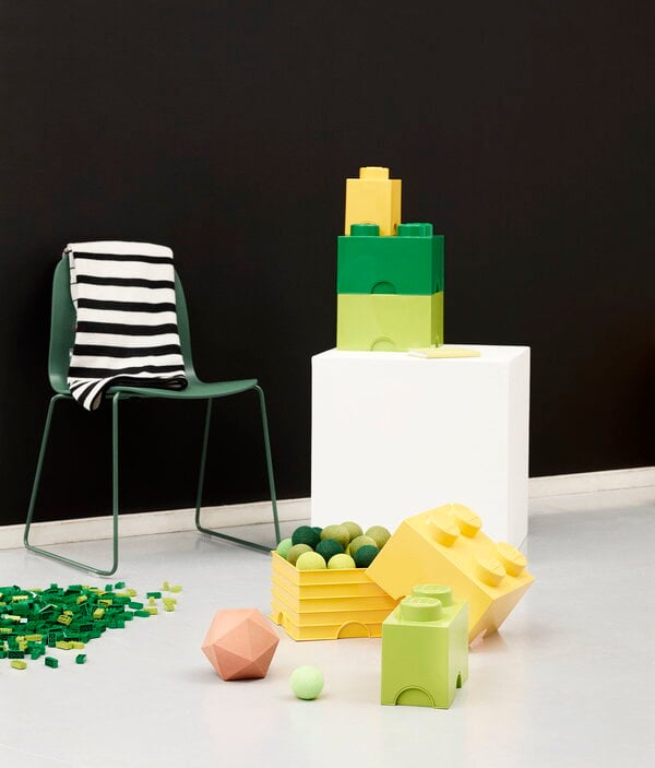 Förvaringsbehållare, Lego Storage Brick 4, lime, Grön