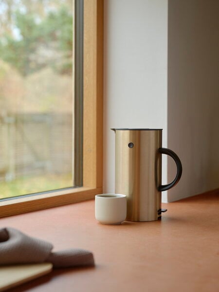 Kettles, EM77 electric kettle, brushed brass, Gold