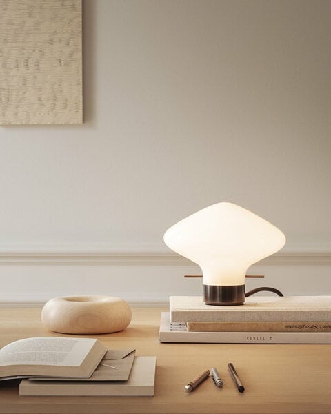 Table lamps, Repose table lamp 175, opal - black, White