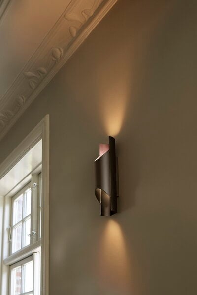 Wall lamps, Pan wall lamp, 95 mm, bronzed aluminium, Brown