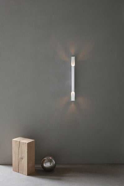 Lampade da parete, Lampada da parete Pan, 50 mm, alluminio, Argento
