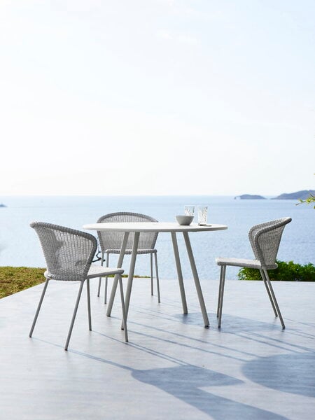 Patio chairs, Lean chair, white-grey , Gray