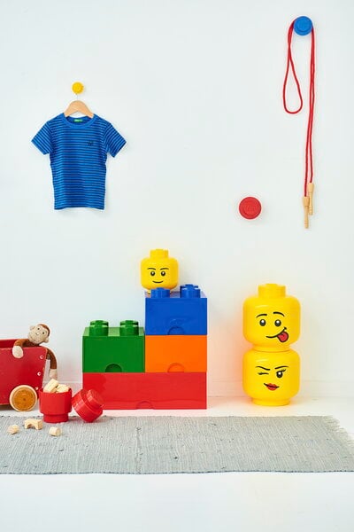 Säilyttimet, Lego Storage Head säilytysrasia, S, Poika, Keltainen