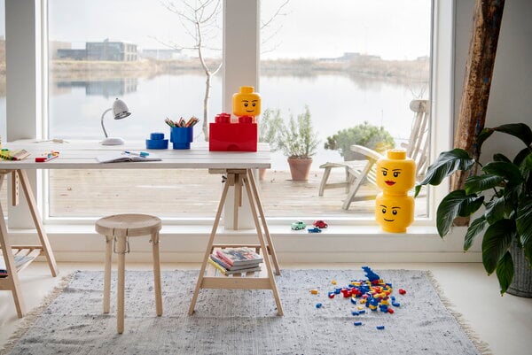 Room Copenhagen Lego Storage Head container, S, Boy | Finnish Design Shop