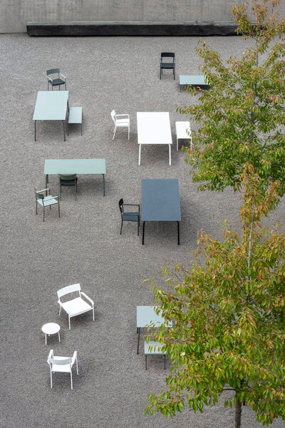 Terassipöydät, August sivupöytä, 40 cm, hiekanvaalea, Valkoinen