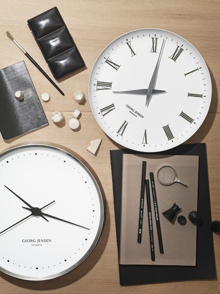 Wall clocks, Henning Koppel wall clock, 10 cm, stainless steel, Silver
