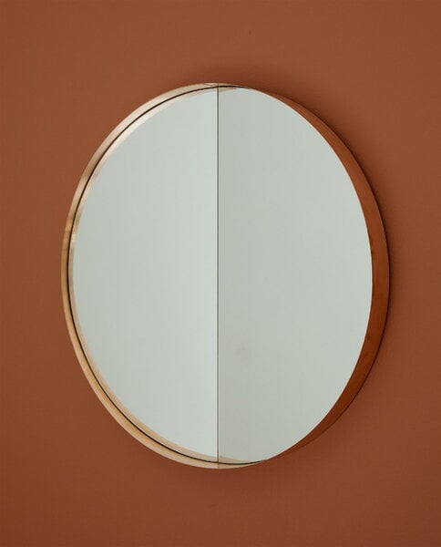 Wall mirrors, Vino 60 mirror, copper, outward, Copper