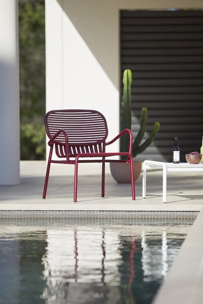 Tables de jardin, Table basse Week-end, blanc, Blanc