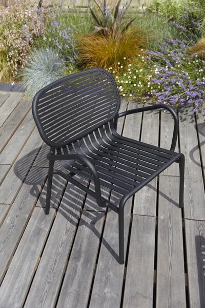 Outdoor lounge chairs, Week-end lounge chair, black, Black