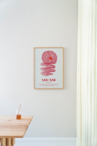 Poster, Poster Saki San, 50 x 70 cm, Bianco