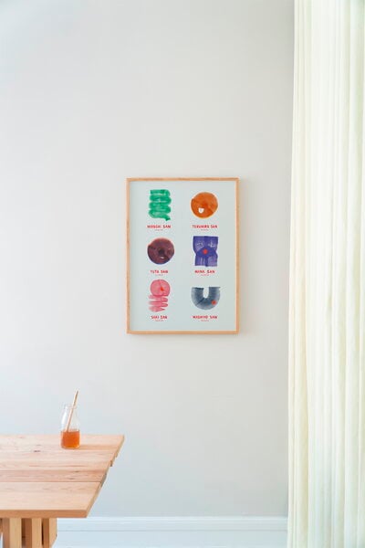 Poster, Poster Amis Japonais, 50 x 70 cm, Multicolore