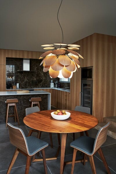 Pendant lamps, Discoco 68 pendant, oak - black chrome, Natural