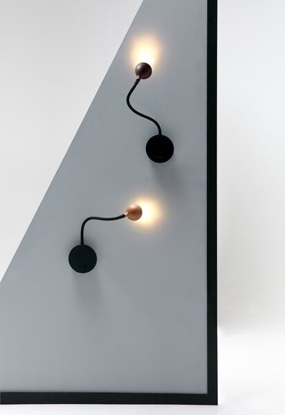 Wall lamps, No. 8 wall lamp, wenge, Black