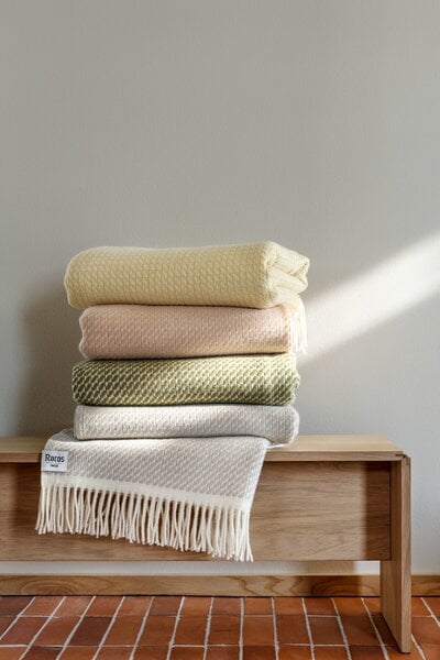 Blankets, Mello throw, 150 x 210 cm, leaf green, White