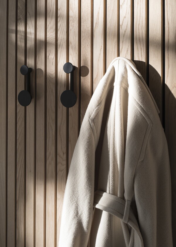 Appendiabiti Da Parete Afteroom Per Menu – Design Scandinavo, Metallo Nero, 2 Cm Di Larghezza