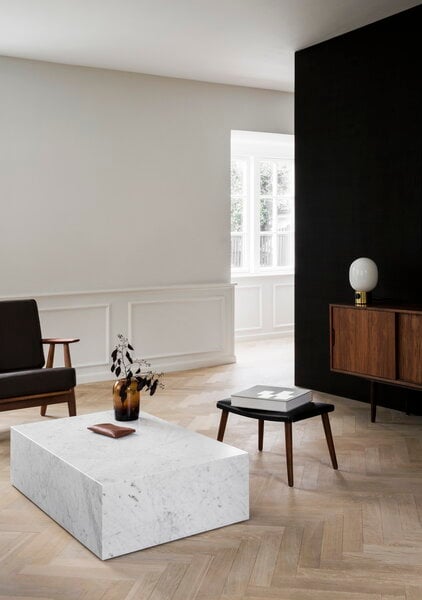 Coffee tables, Plinth Grand table, white Carrara marble, White