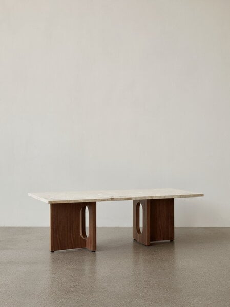 Coffee tables, Androgyne lounge table, walnut - Kunis Breccia stone, Brown