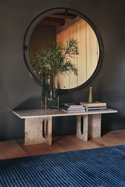 Specchi da parete, Specchio Nimbus 110 cm, ottone bronzato, Oro