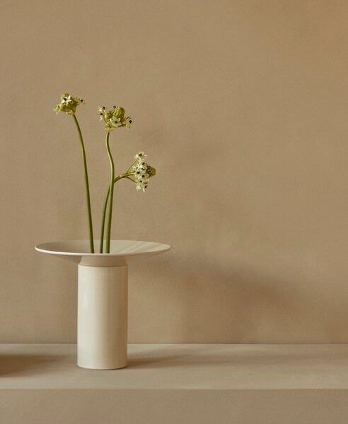 Vases, Hana vase, 26 cm, ashen, White