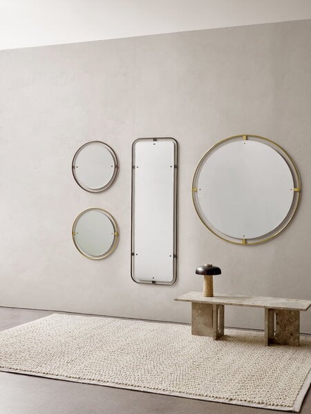 Wall mirrors, Nimbus mirror 60 cm, polished brass, Gold
