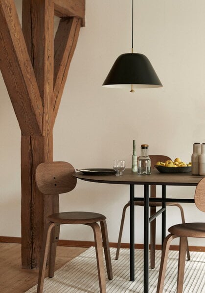 Tavoli da pranzo, Tavolo Snaregade, ovale, 210 x 95 cm, rovere tinto scuro, Marrone