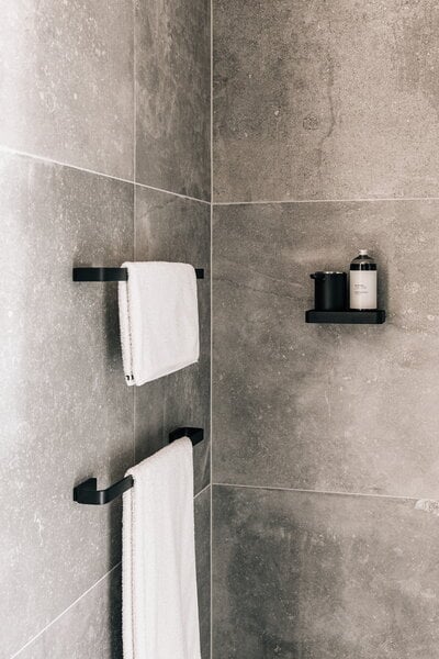 Accessori per il bagno, Mensola doccia, marmo nero, Nero