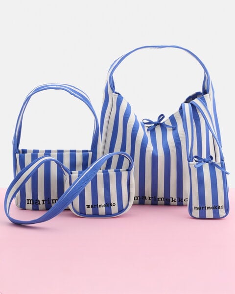 Marimekko Knitted Bag Large Merirosvo bag, blue - off-white