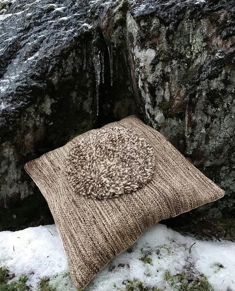 Cushion covers, Pipana Tunturisusi 1 cushion cover, 45 x 45 cm, natural - dark b, Brown