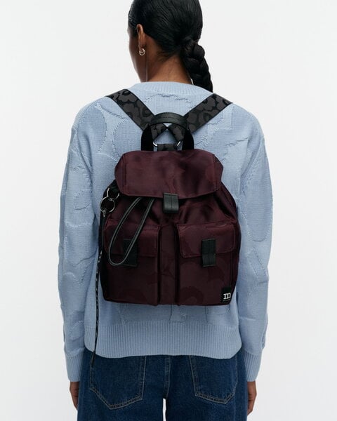 Marimekko Everything backpack, L, Unikko black | Finnish Design Shop