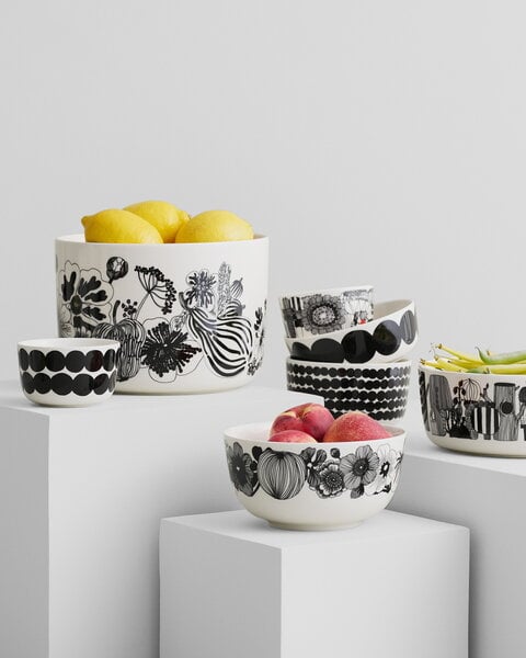 Bowls, Oiva - Siirtolapuutarha bowl 2,5 dl, Black & white