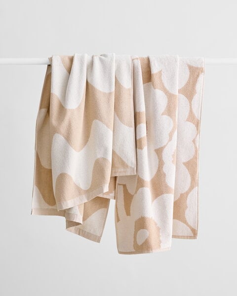 Asciugamani da bagno, Asciugamano Lokki, beige - bianco, Beige