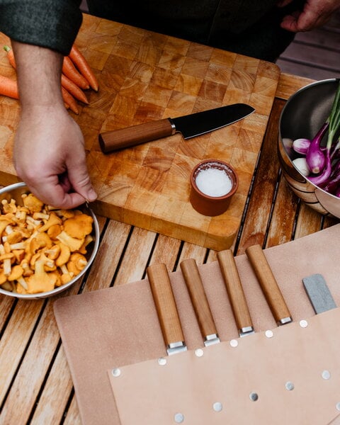 Kitchen knives, Cabin Chef knife roll, Brown