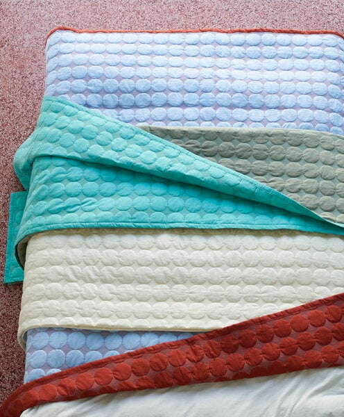 Bedspreads, Mega Dot bed cover, light blue, Light blue