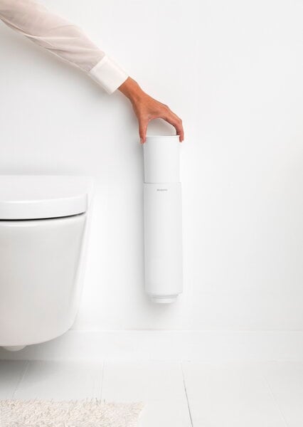 Toilet brushes, MindSet toilet brush and holder, mineral fresh white, White