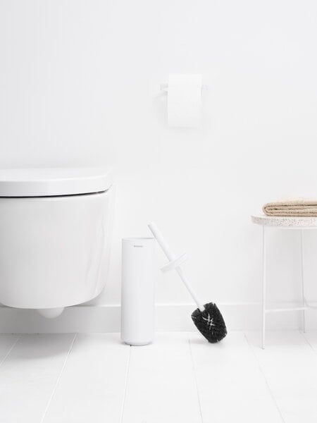 Scopini da bagno, Scopino e portascopino MindSet, mineral fresh white, Bianco