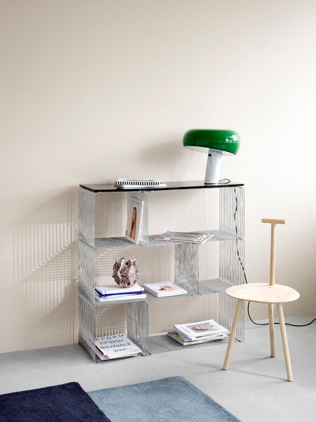 Shelving units, Panton Wire Extended module, depth 18,8 cm, 43 Chrome, Silver