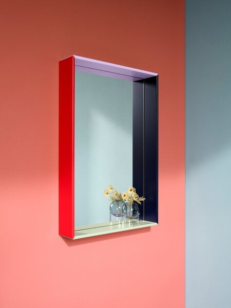 Bathroom mirrors, KIMPOP x Montana Shelfie mirror, 46,8 x 69,6 cm, multicolour, Multicolour