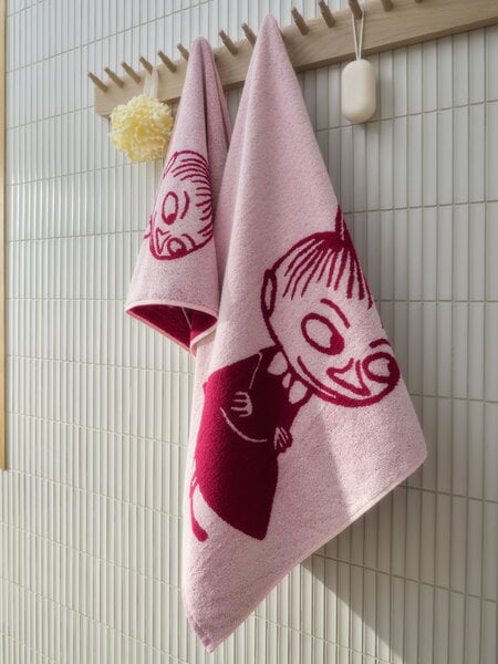 Essuie-mains et gants de toilette, Serviette de toilette Moomin, 50 x 70 cm, Little My, rose, Rose