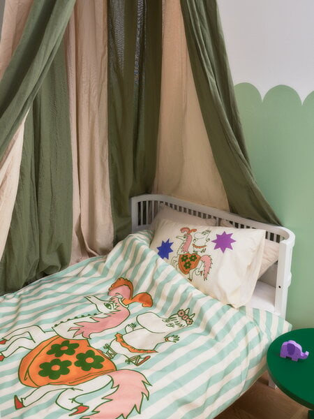 Muminprodukter, Mumin sängkläder, 85 x 125 cm, Cirkus med ränder, Flerfärgad