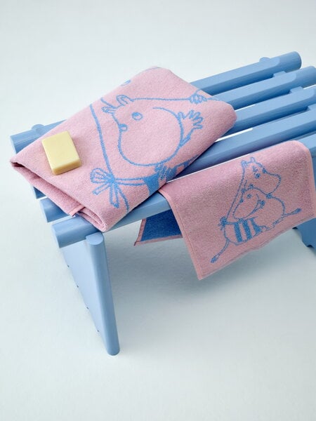 Serviettes de bain, Serviette de bain Moomin, 70 x 140 cm, Family Time, Violet