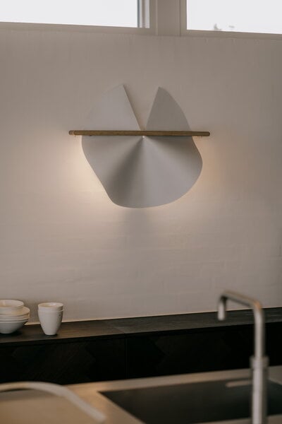 Wall lamps, Dawn wall lamp, white - oiled oak, White