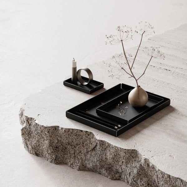 Trays, Tray, 3 pcs, black, Black