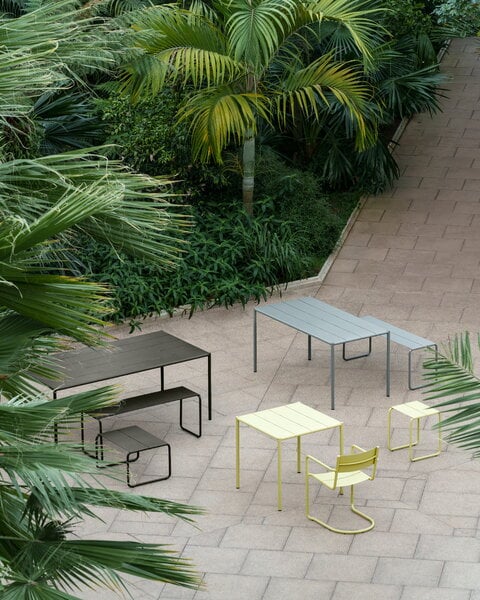 Patio chairs, Sine bench, dark green, Green