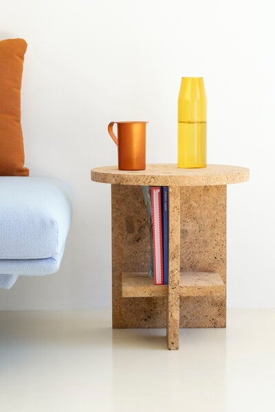 Side & end tables, Tee side table, round, natural cork, Natural