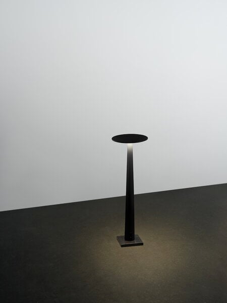 Lampade portatili, Lampada da tavolo portatile Portofino, nero - marmo nero, Nero